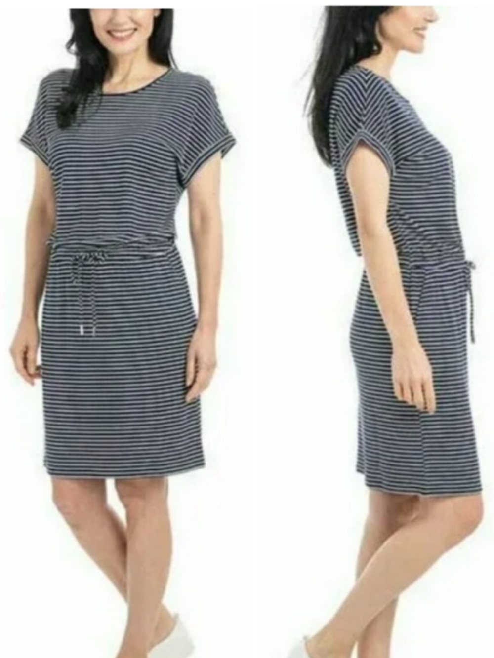 Hilary Radley Striped Jersey Knit Dress EUC